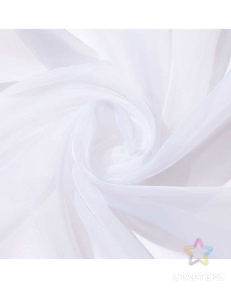 Тюль «Этель» 260×250 см, цвет белый, вуаль, 100% п/э арт. СМЛ-23000-3-СМЛ3719134 2