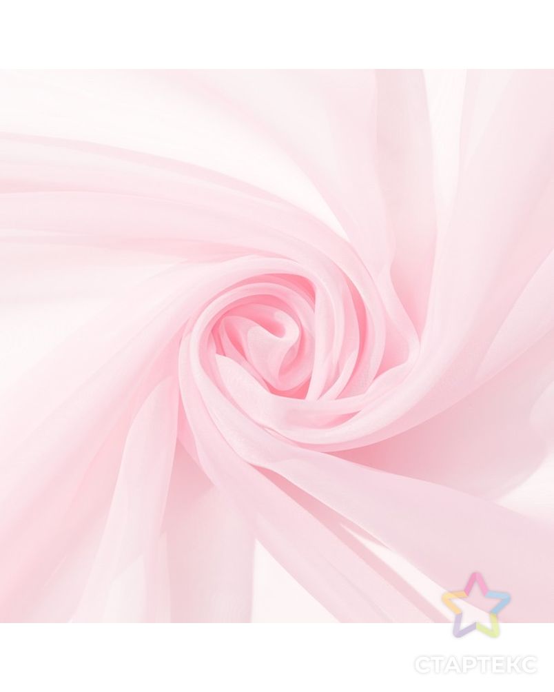 Тюль «Этель» 135×150 см, цвет розовый, вуаль, 100% п/э арт. СМЛ-23006-2-СМЛ3719142 2