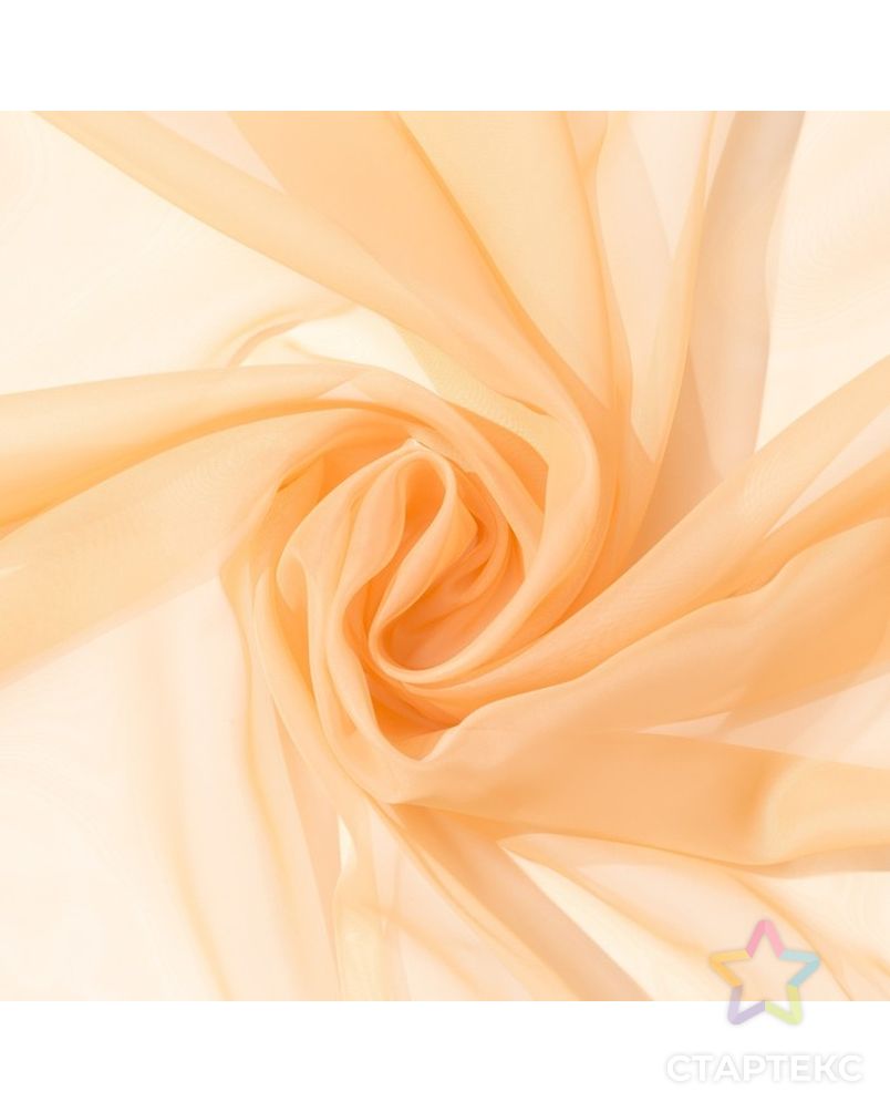 Тюль «Этель» 145×270 см, цвет бежевый, вуаль, 100% п/э арт. СМЛ-22999-5-СМЛ3721127
