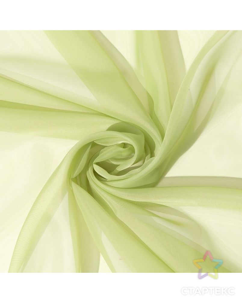 Тюль «Этель» 280×270 см, цвет светло-зеленый, вуаль, 100% п/э арт. СМЛ-23005-4-СМЛ3721157 2