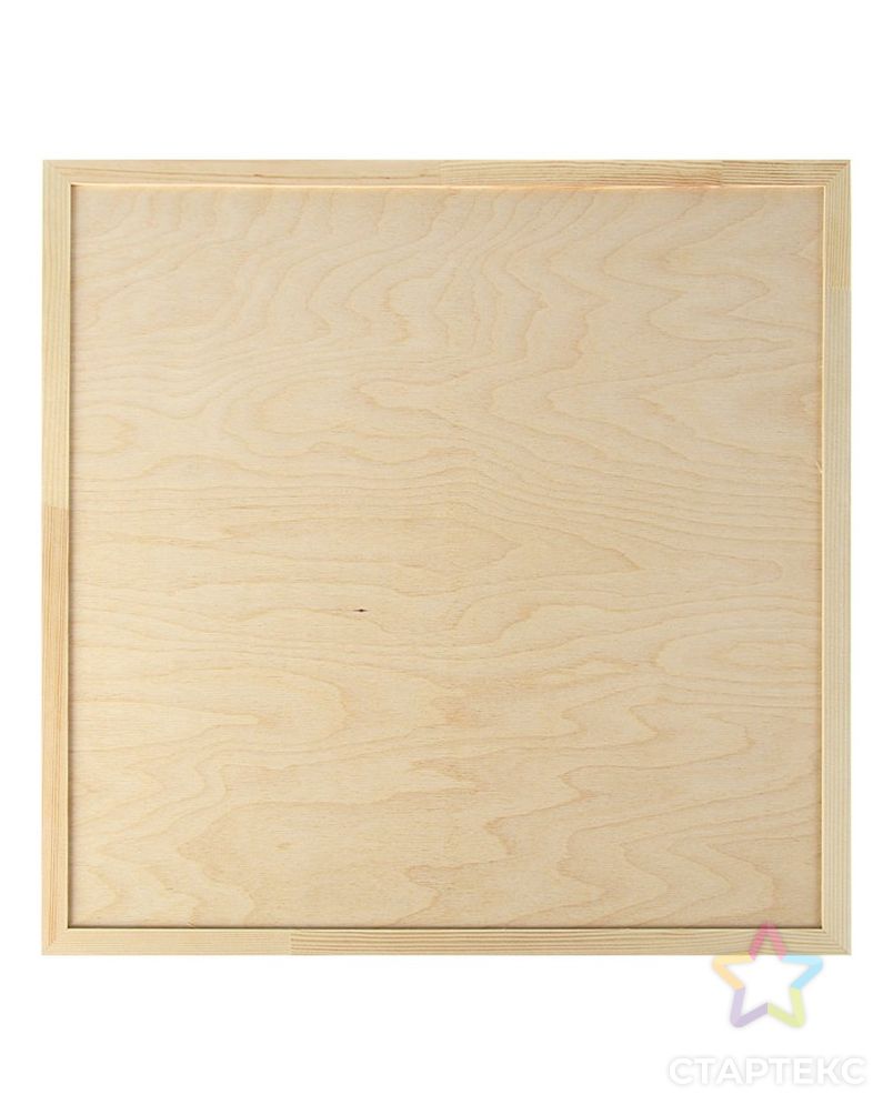 Планшет деревянный, с врезанной фанерой, 50 х 50 х 3,5 см, глубина 0.5 см, сосна арт. СМЛ-174196-1-СМЛ0003726887 1