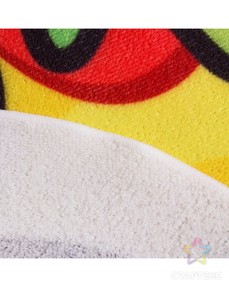 Полотенце пляжное «Гамбургер», 134 × 150 см, 100 % п/э арт. СМЛ-26506-1-СМЛ3730825 3