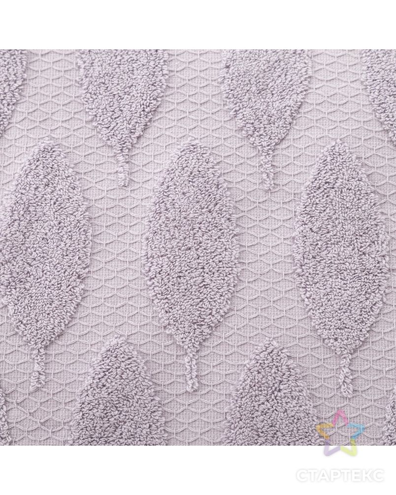 Полотенце двухстороннее Этель «Листья» цвет серый, 70×140 см, 380 г/м², 100% хл арт. СМЛ-22961-1-СМЛ3733914