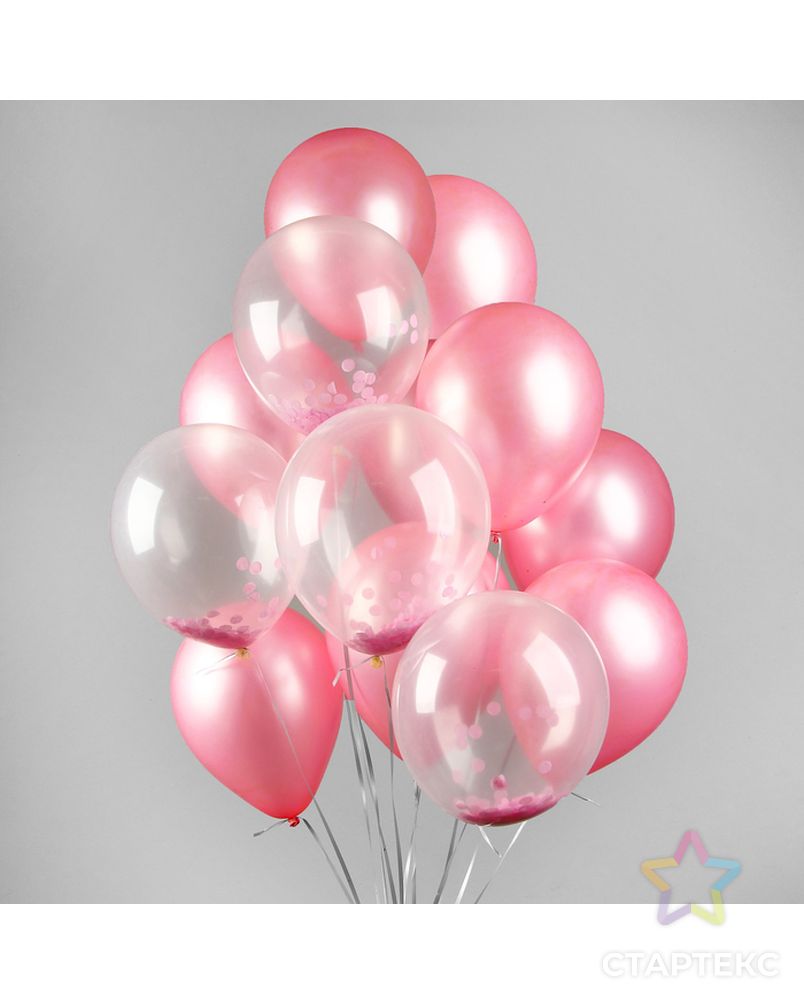 Букет из шаров "Мечта романтика", розовый, латекс, набор 18 шт. арт. СМЛ-61720-1-СМЛ0003734601 1