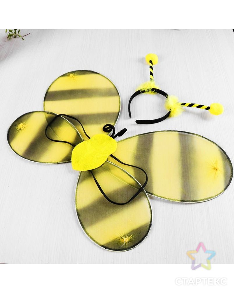 Карнавальный набор "Пчёлка" 2 предмета: ободок, крылья арт. СМЛ-64060-1-СМЛ0003740610 2