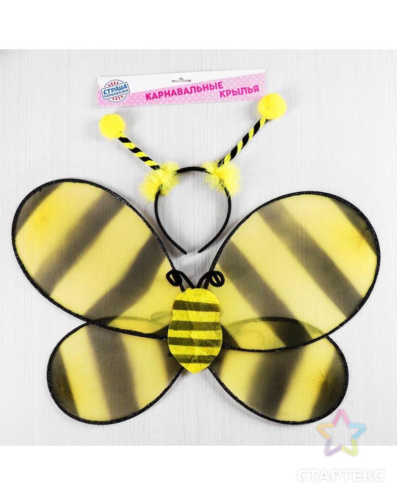 Карнавальный набор "Пчёлка" 2 предмета: ободок, крылья арт. СМЛ-64060-1-СМЛ0003740610 3