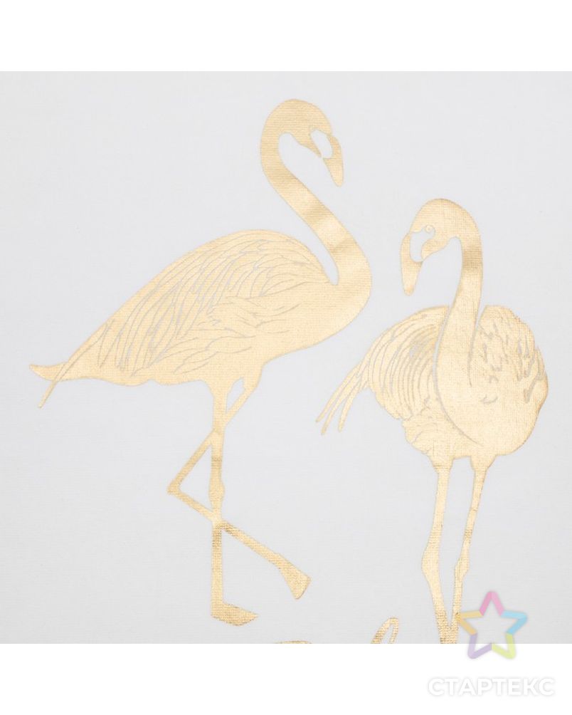 Кухонное полотенце "Фламинго" с золотым нанесением 45х70см,100% хлопок арт. СМЛ-14302-1-СМЛ3749516