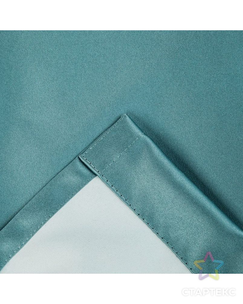 Штора портьерная Этель 130×300 см, двусторонний блэкаут, цвет Серо-голубой, пл. 240 г/м² арт. СМЛ-23014-1-СМЛ3750065 1