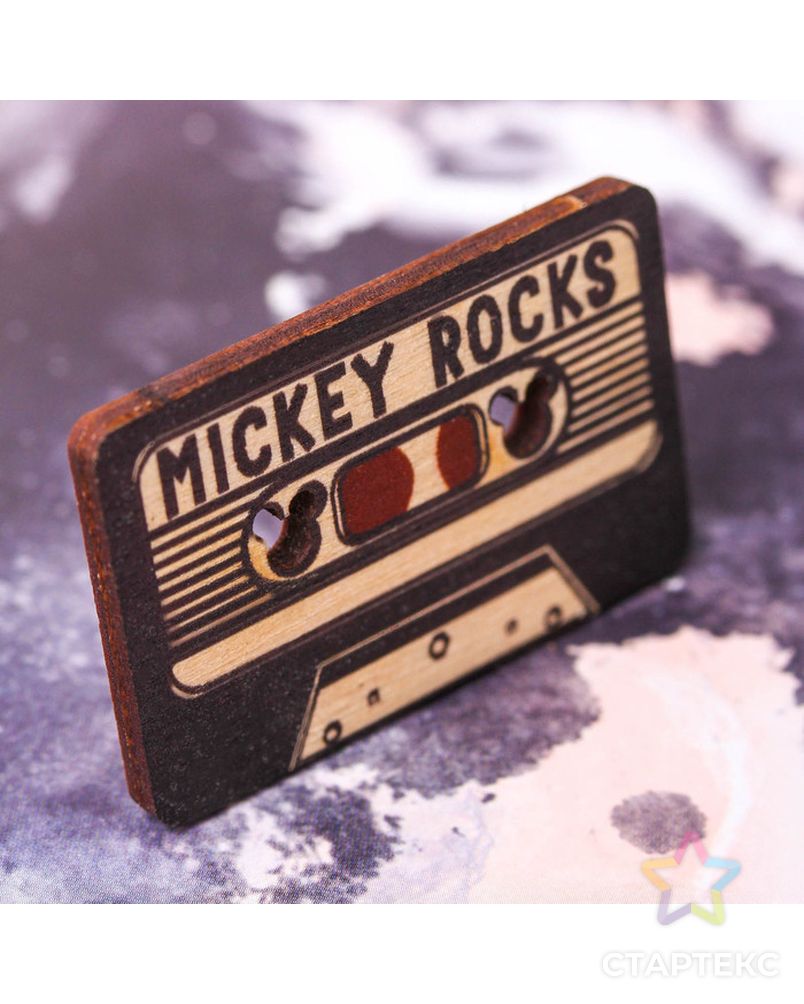 Значок на подложке "Mickey Rock", Микки Маус арт. СМЛ-14305-1-СМЛ3750808 3