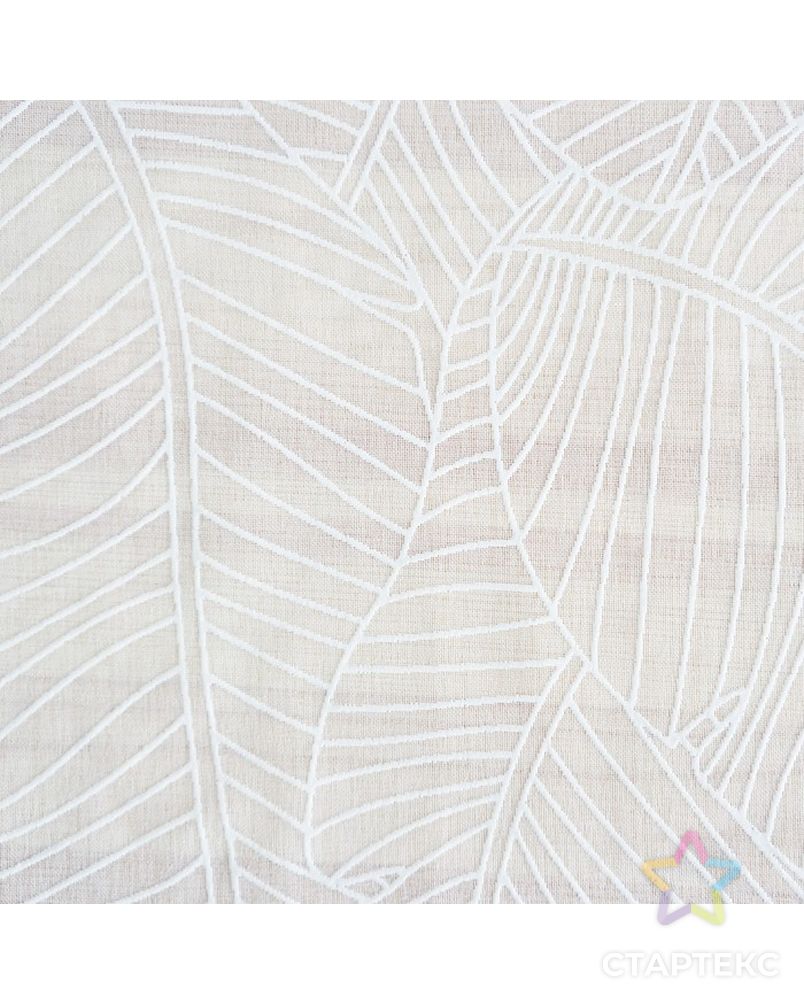 Штора - тюль «Листья», с резиновым рисунком арт. СМЛ-23852-2-СМЛ3766730
