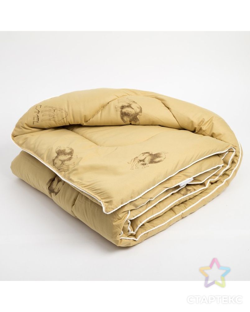 Одеяло, размер 110х140 см, вербл. шерсть/тик (чемодан) арт. СМЛ-14454-1-СМЛ3790869 1