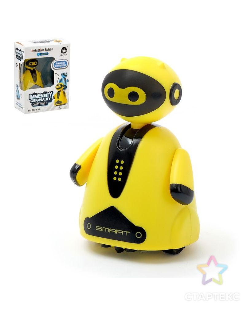 Робот «Умный бот», ездит по линии, световые эффекты, цвет жёлтый арт. СМЛ-99614-1-СМЛ0003795360 1