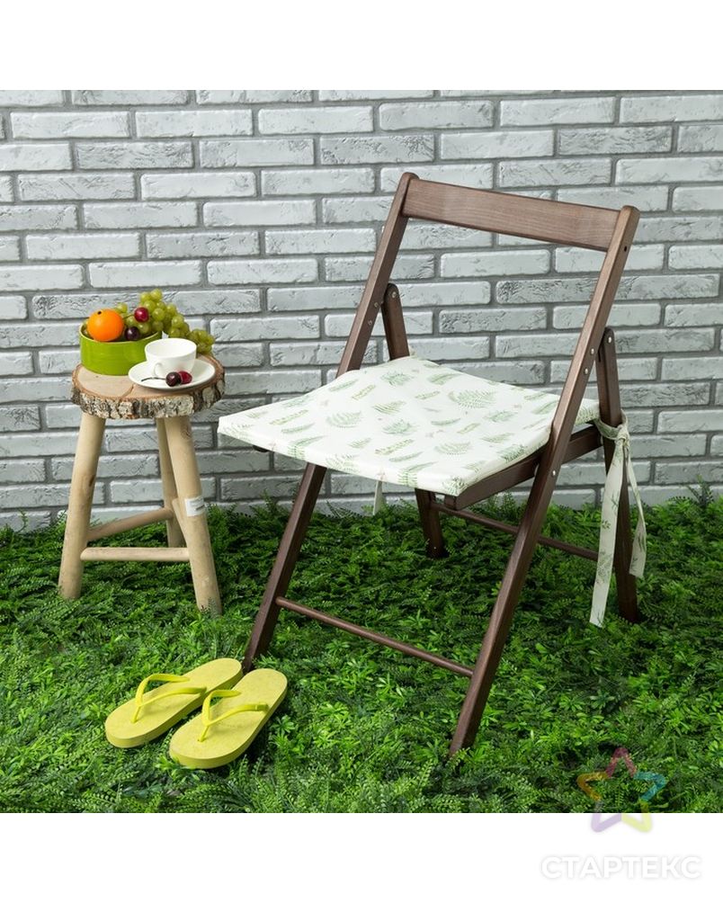 Заказать Подушка на стул уличная «Этель» Листья 45×45 см, репс с пропиткой ВМГО, 100% хлопок арт. СМЛ-14502-1-СМЛ3799375 в Новосибирске