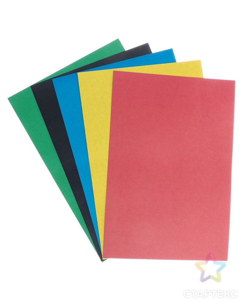 Набор для детского творчества А4, 5 листов картон цветной немелованный + 5 листов бумага цветная двухсторонняя арт. СМЛ-205115-1-СМЛ0003802502 2