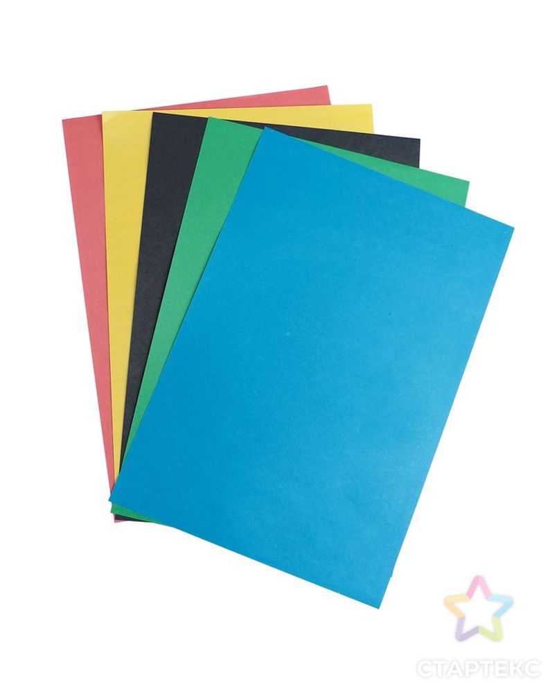 Набор для детского творчества А4, 5 листов картон цветной немелованный + 5 листов бумага цветная двухсторонняя арт. СМЛ-205115-1-СМЛ0003802502 3