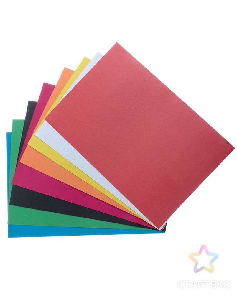 Набор для детского творчества А4, 8 листов картон цветной немелованный + 8 листов бумага цветная двухсторонняя арт. СМЛ-205117-1-СМЛ0003802503 2