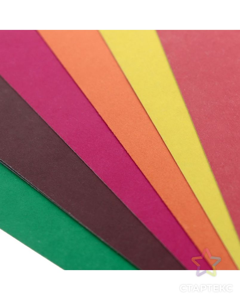 Картон цветной двухсторонний немелованный А5, 8 листов, 8 цветов "Зебра", плотность 220 г/м2 арт. СМЛ-174830-1-СМЛ0003802537 3
