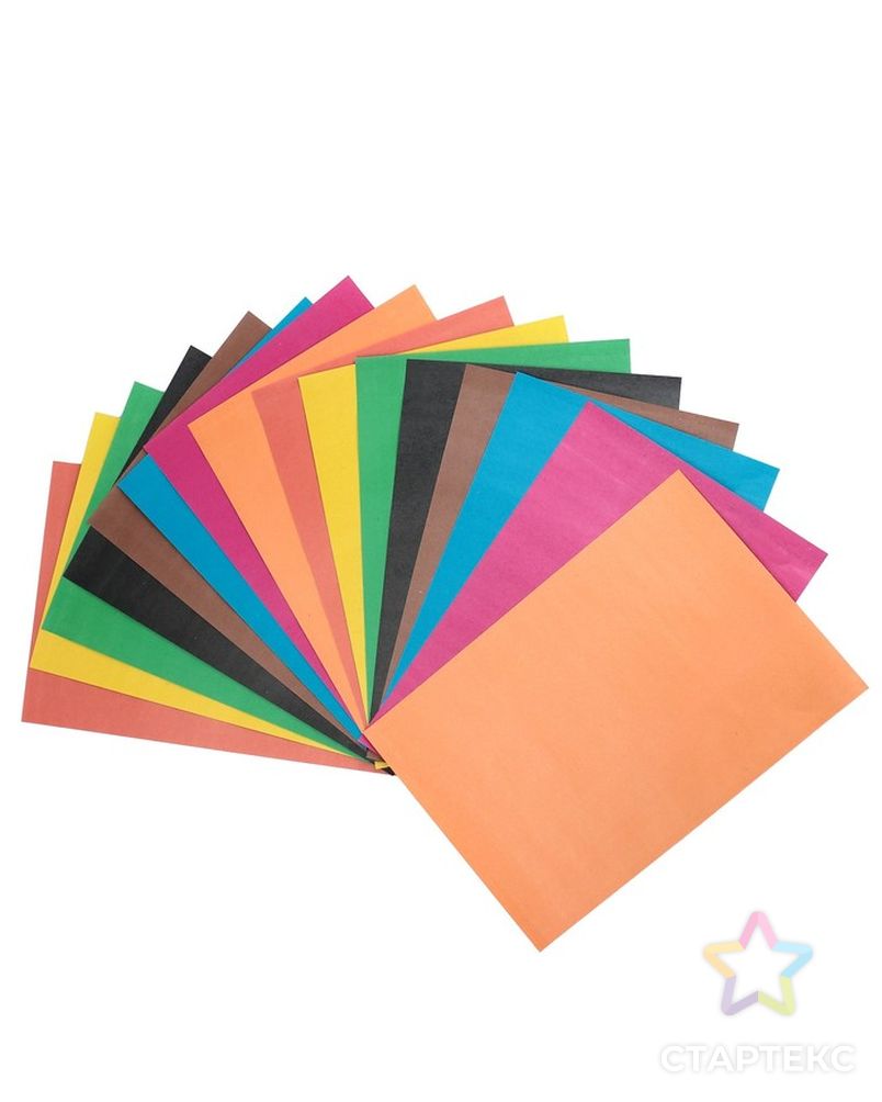 Бумага цветная, в папке, двухсторонняя, А4, 16 листов, 8 цветов, «Тигр», плотность 45 г/м2 арт. СМЛ-174798-1-СМЛ0003802576 2
