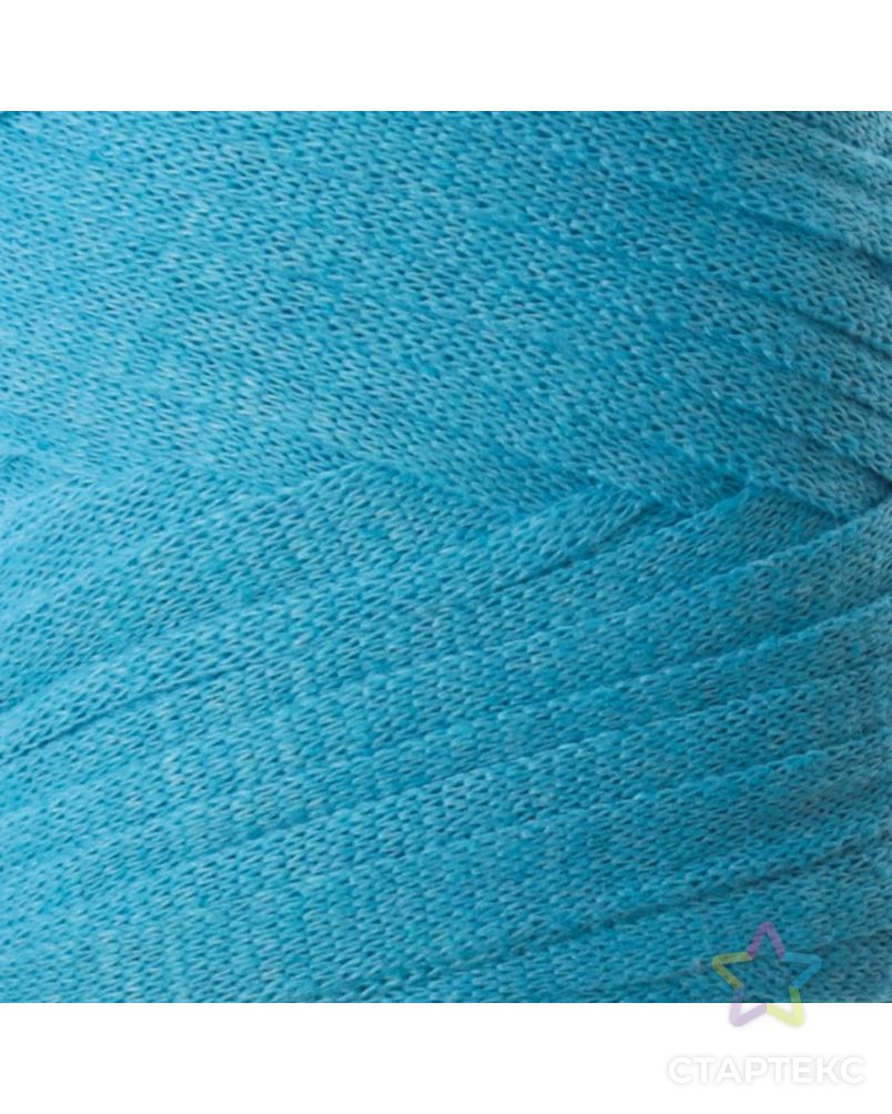 Пряжа-шнур "Ribbon" 40% полиэстер, 60% хлопок 125м/250гр (760 голубой) арт. СМЛ-23292-6-СМЛ3818807 1