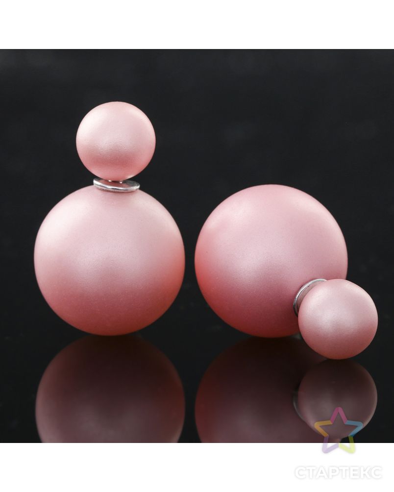 Серьги розовая жемчужина 1.6 × 2.5 см арт. СМЛ-14628-1-СМЛ3819100