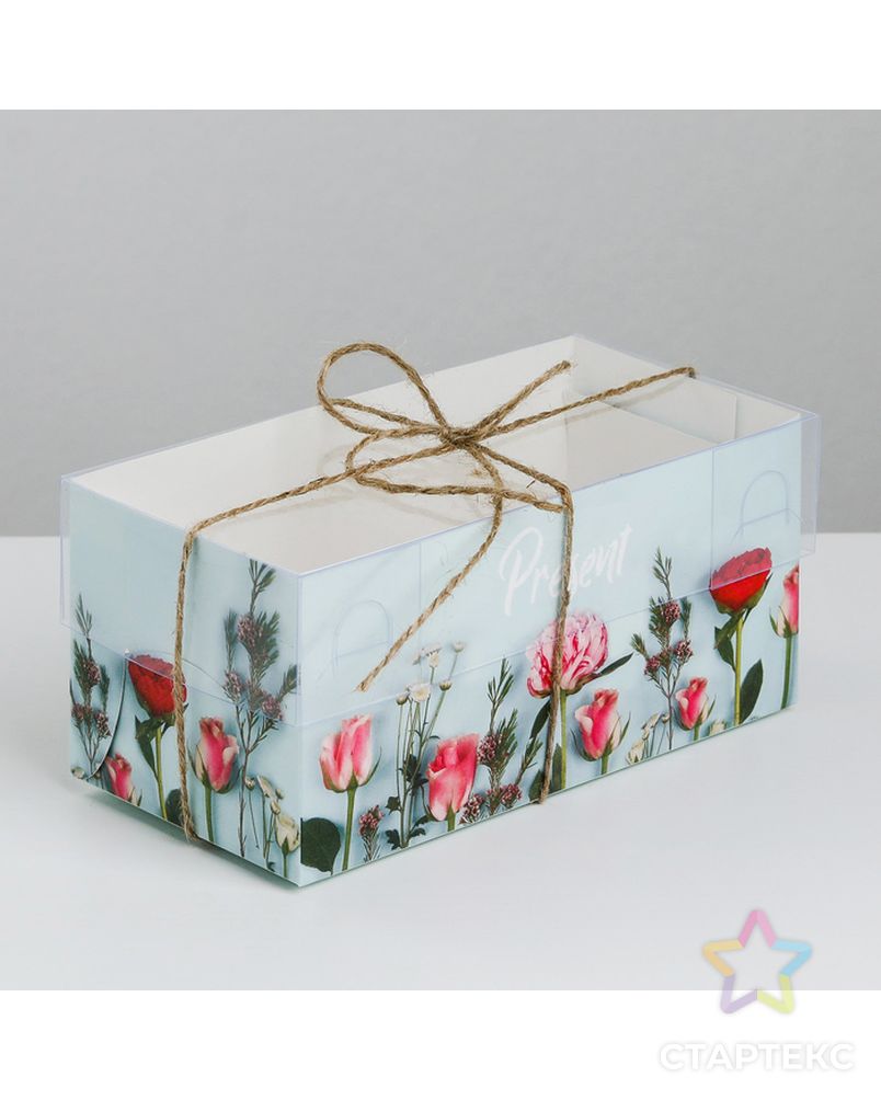 Коробка для капкейка Present, 16 × 8 × 7.5 см арт. СМЛ-98057-1-СМЛ0003822462 1