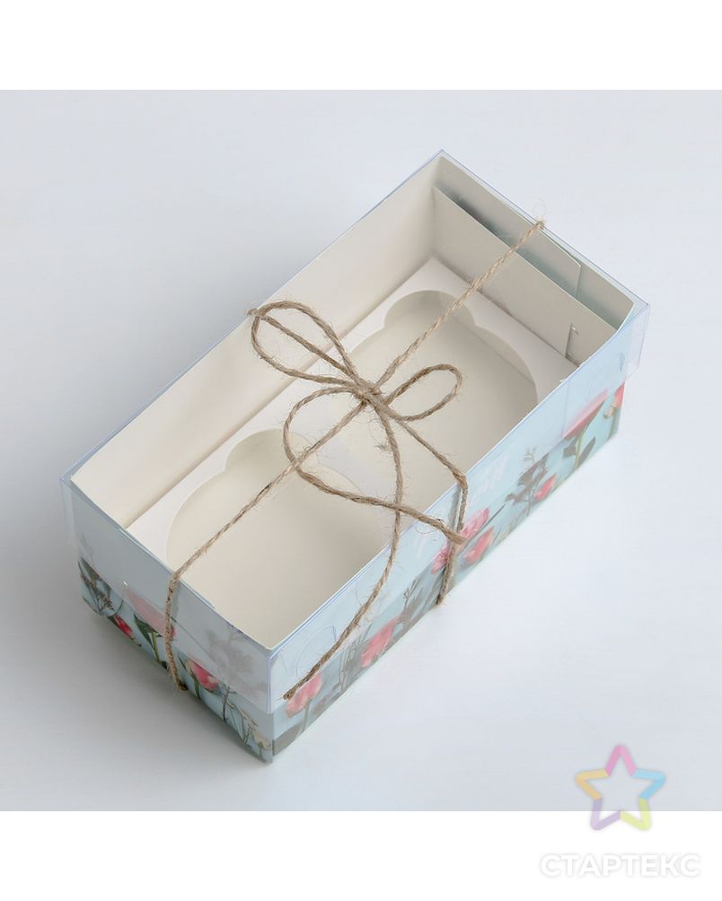 Коробка для капкейка Present, 16 × 8 × 7.5 см арт. СМЛ-98057-1-СМЛ0003822462 3