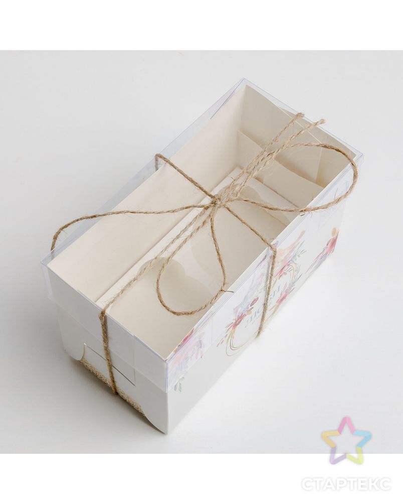 Коробка для капкейка «Люби и мечтай», 16 × 8 × 10 см арт. СМЛ-62217-1-СМЛ0003822477 3