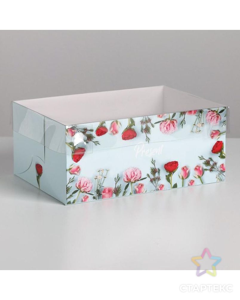 Коробка для капкейка Present, 16 × 8 × 7.5 см арт. СМЛ-98057-2-СМЛ0003822518 1