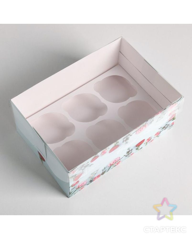 Коробка для капкейка Present, 16 × 8 × 7.5 см арт. СМЛ-98057-2-СМЛ0003822518 3