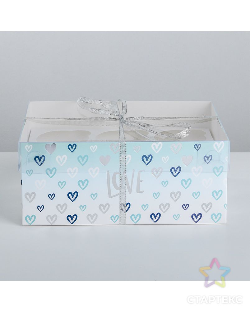 Коробка для капкейка Love, 23 × 16 × 10 см арт. СМЛ-97929-1-СМЛ0003822520 2