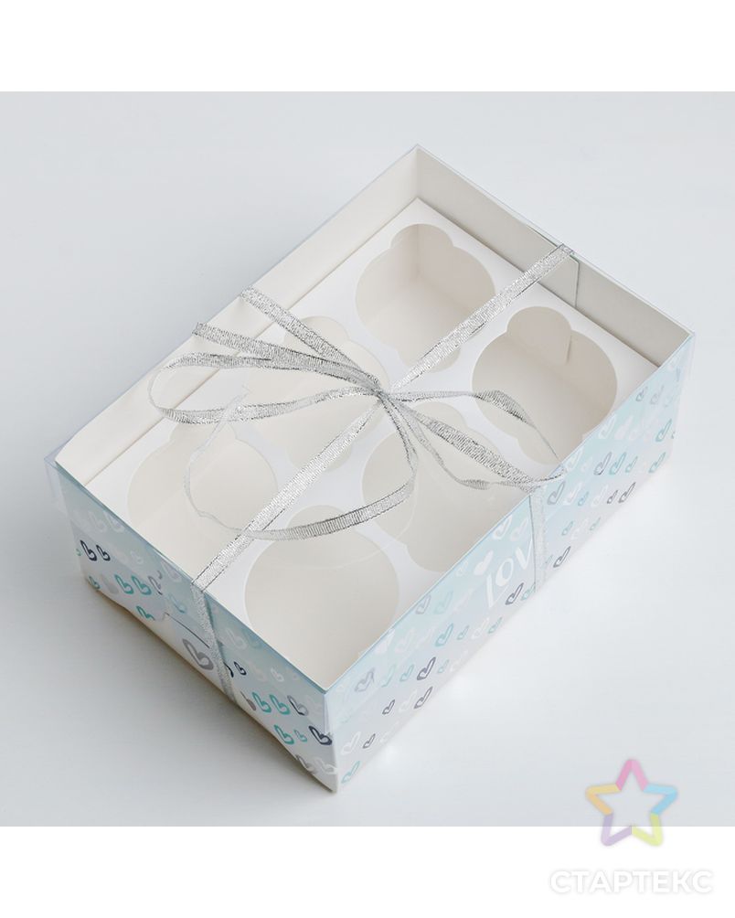 Коробка для капкейка Love, 23 × 16 × 10 см арт. СМЛ-97929-1-СМЛ0003822520 3