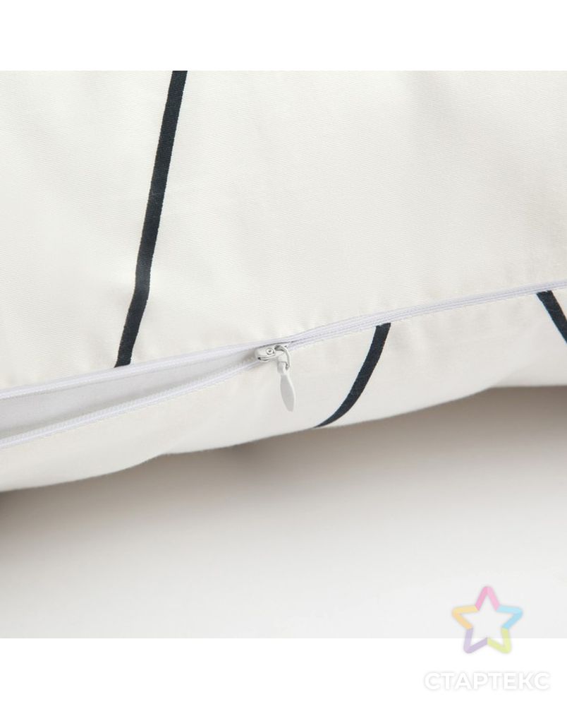 Подушка декоративная Этель «Рельеф (вид 1)» 30×80 ± 3 см цвет белый, сатин, 100% хлопок арт. СМЛ-26543-1-СМЛ3824893 2