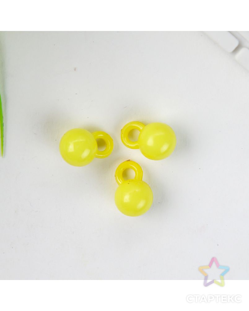 Декор для творчества пластик "Жёлтые смайлики" набор 26 шт 1,3х1х1 см арт. СМЛ-14661-1-СМЛ3826138