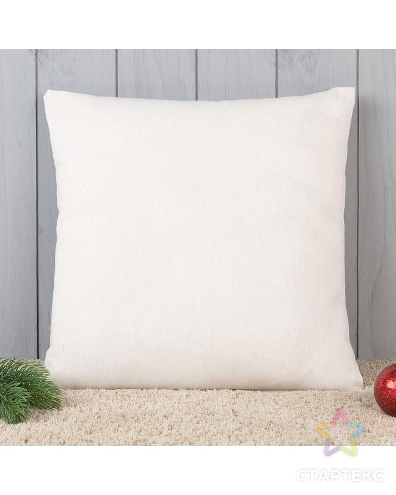 Подушка декоративная с фотопечатью Рождественская звезда 40х40 см, хл. 34%, полиэфир 66% арт. СМЛ-14718-1-СМЛ3829210