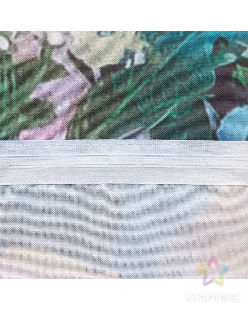 Комплект штор Бонжур роз штора (147х267 см), тюль (294х160 см), габардин, пэ 100% арт. СМЛ-14756-1-СМЛ3831754