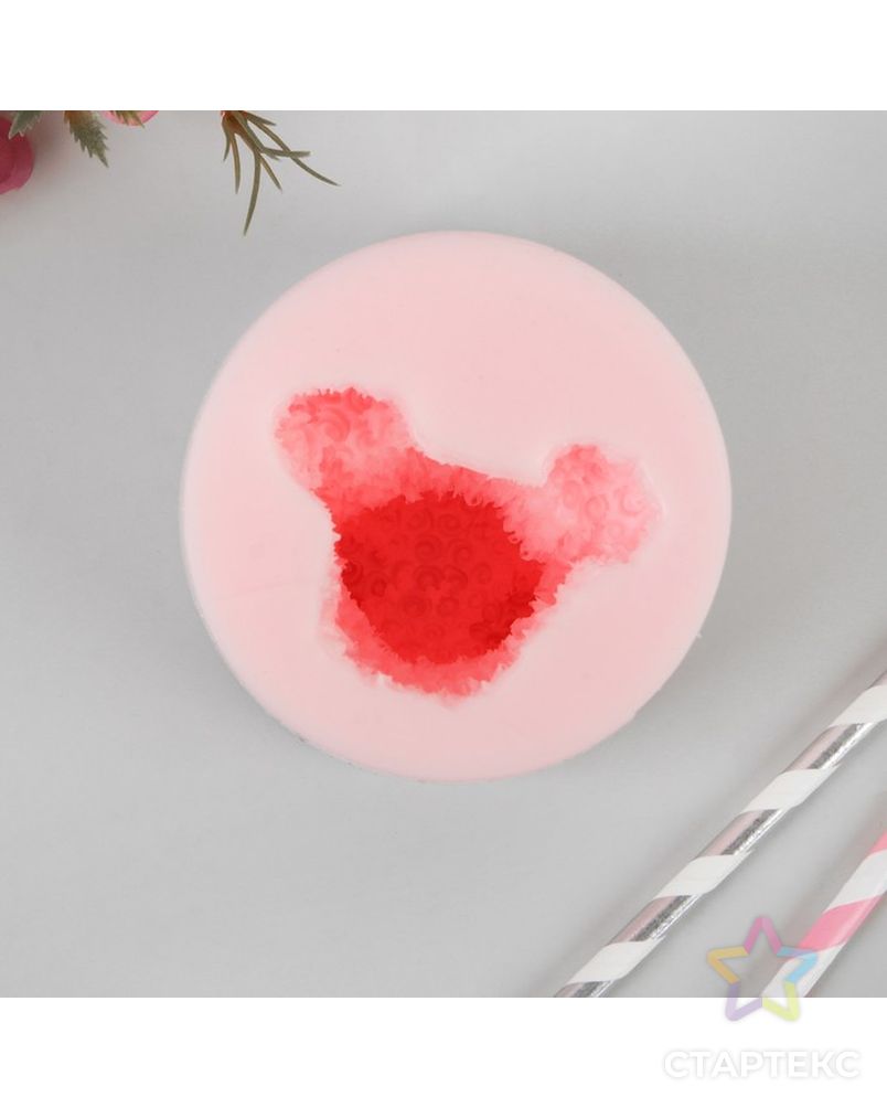 Силиконовая форма для мыла "Мишка из роз" арт. СМЛ-14797-1-СМЛ3835608