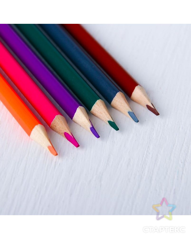 Двухсторонние цветные карандаши, 12 цветов, «Смешарики», 6 штук арт. СМЛ-218083-1-СМЛ0003851259 5