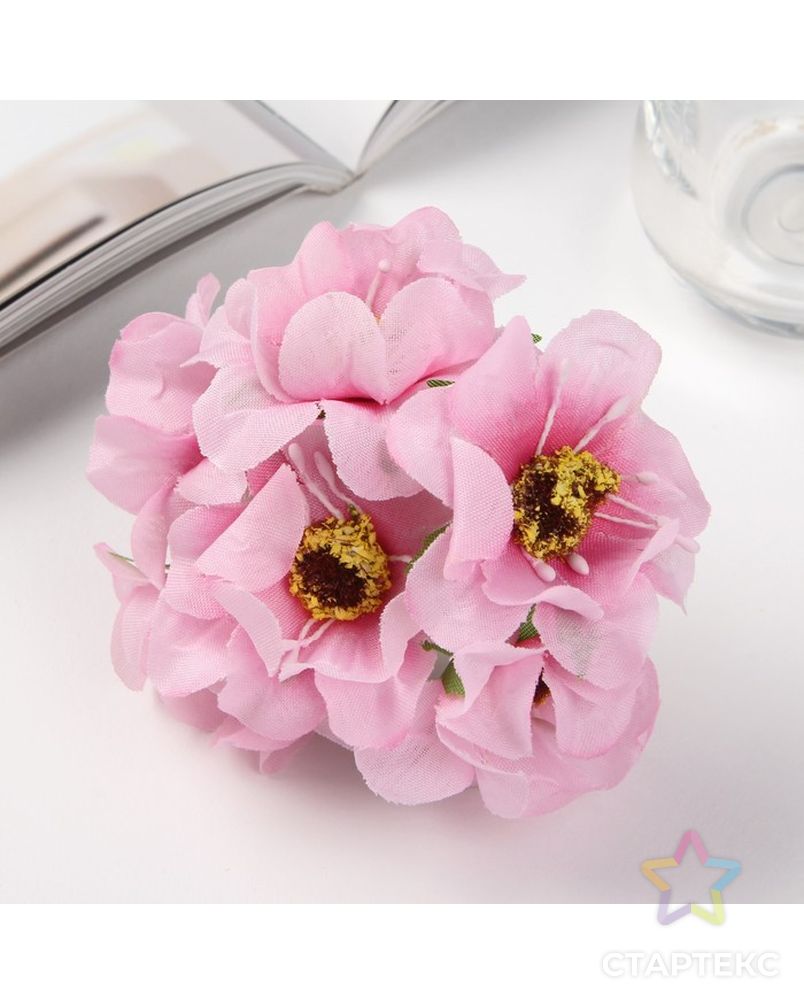Цветы для декорирования "Цветение сакуры" 1 букет=6 цветов 16х9 см арт. СМЛ-26581-1-СМЛ3852365 3