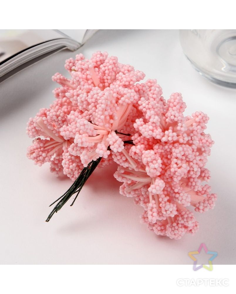Цветы для декорирования "Розовые мечты" 1 букет=12 цветов 16х9 см арт. СМЛ-26584-1-СМЛ3852368 2