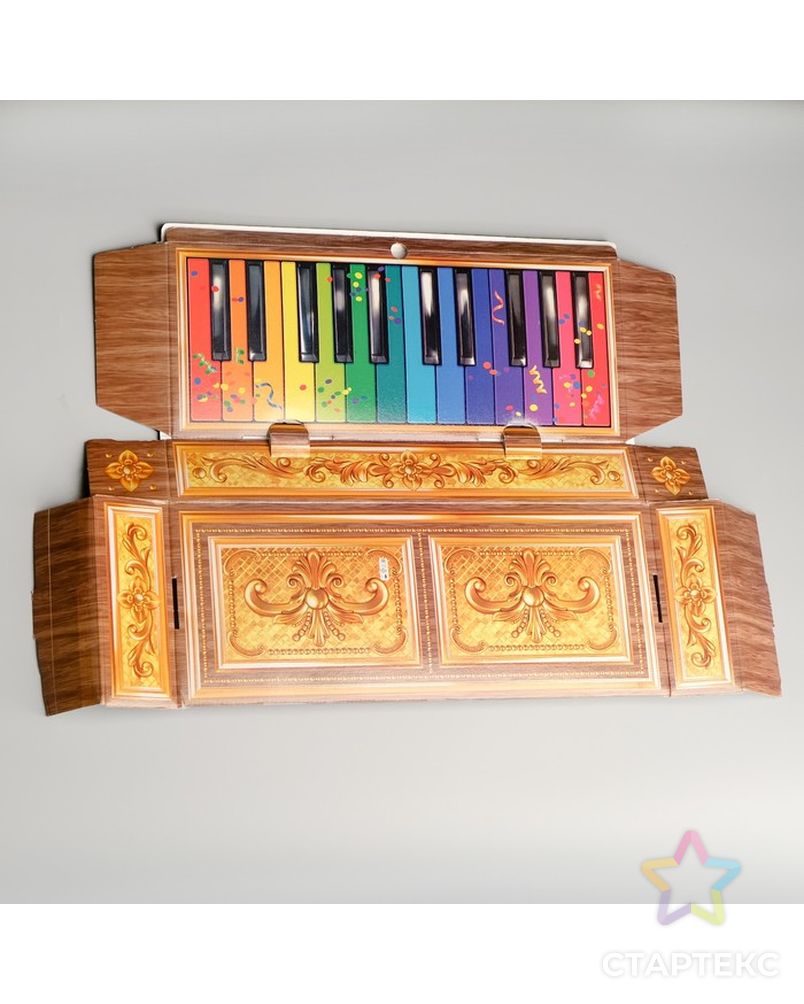 Подарочная коробка "Пианино с цветными клавишами", 40 х 16 x 6,2 см арт. СМЛ-59968-1-СМЛ0003865568 4