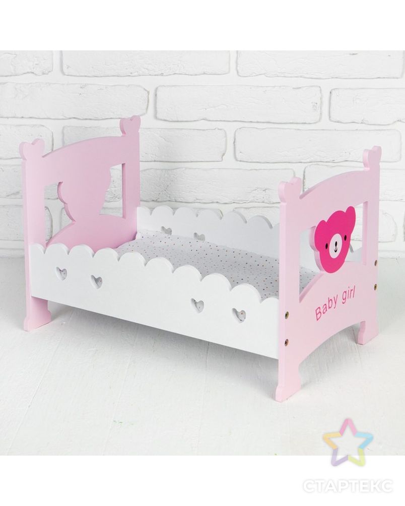 Кровать для кукол "Для принцессы" р.41,5х25,5х27 см арт. СМЛ-15163-1-СМЛ3866397 2
