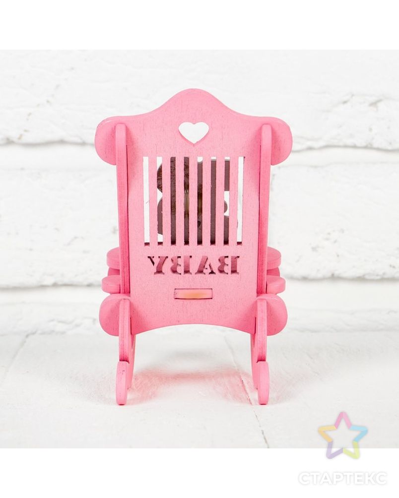 Кресло для кукол "В розовом цвете" р.10х7х13 см арт. СМЛ-15166-1-СМЛ3866404