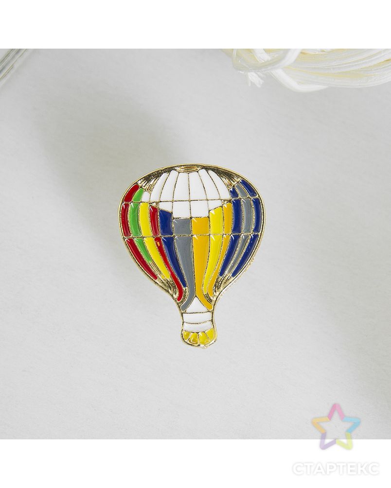 Значок "Воздушный шар" мотивация, цветной в золоте арт. СМЛ-29631-1-СМЛ3876942 3