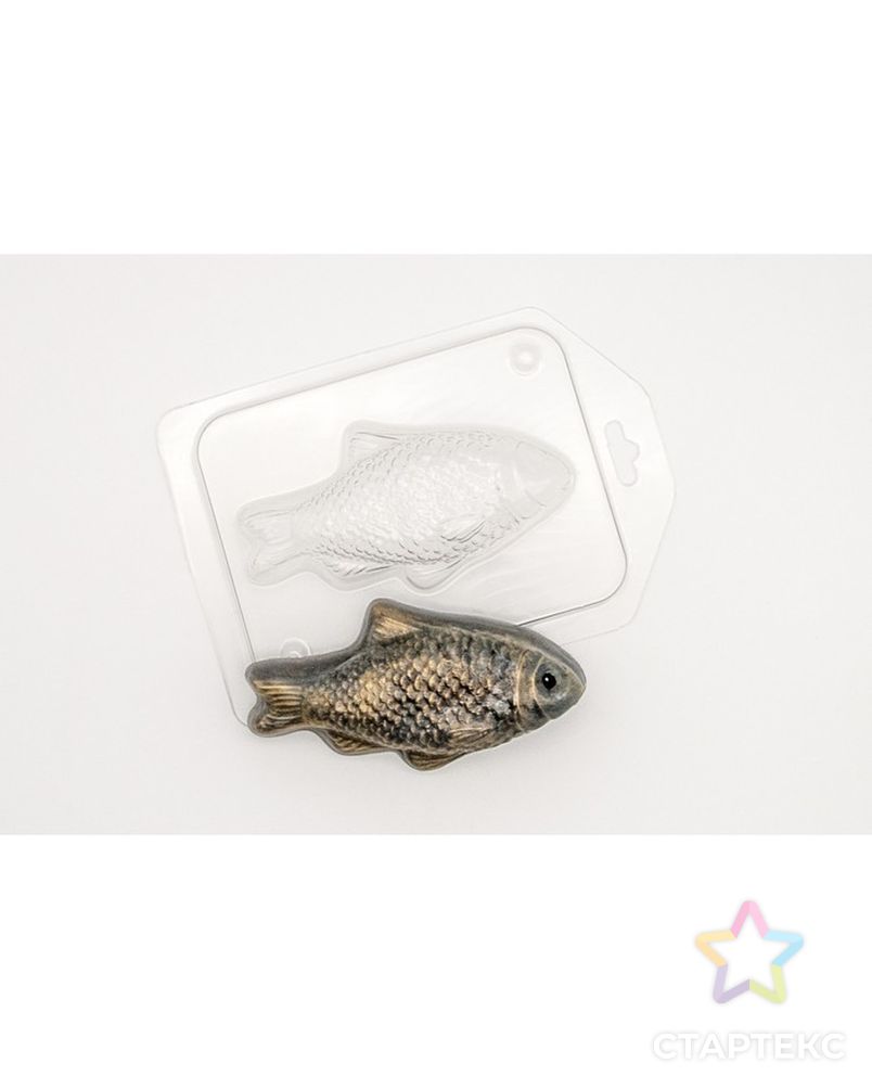 Пластиковая форма для мыла "Золотая рыбка" 10,5х5,5 см арт. СМЛ-34622-1-СМЛ0003877678 1