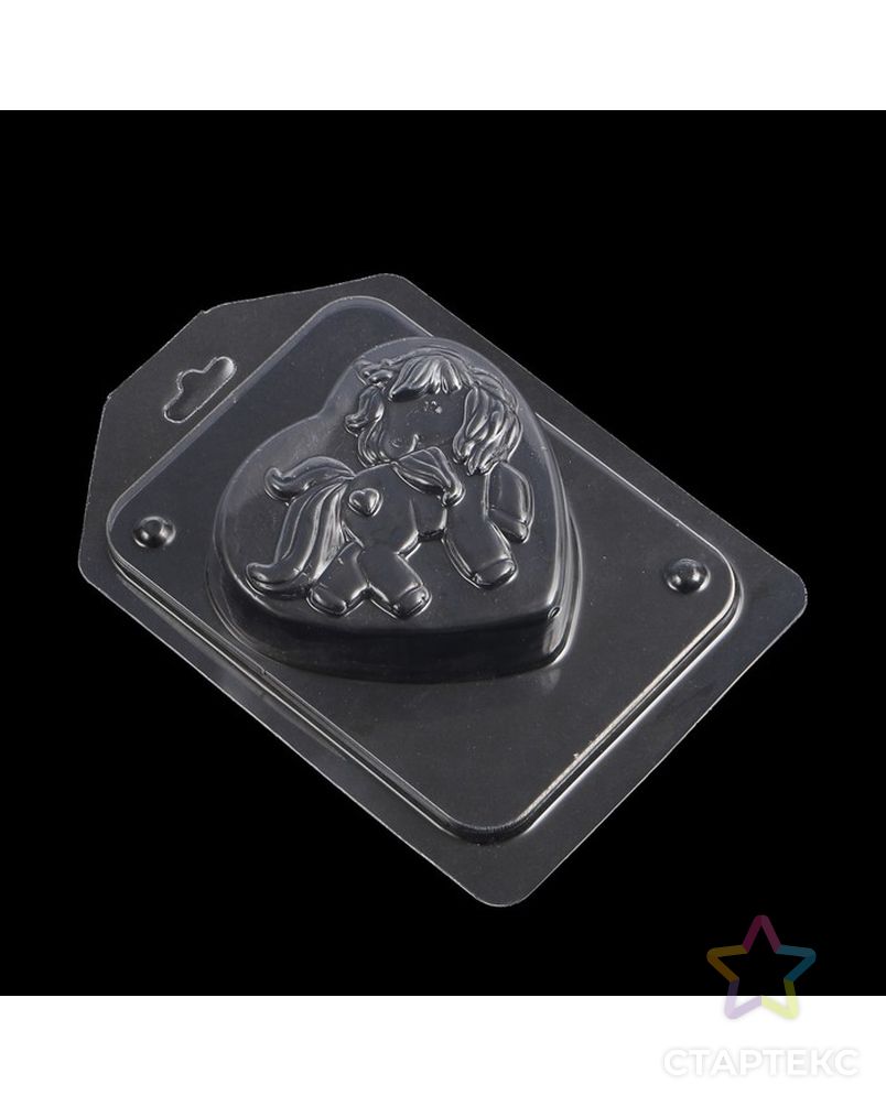 Пластиковая форма для мыла "Единорог на сердечке" 8,5х8 см арт. СМЛ-152923-1-СМЛ0003877688 2