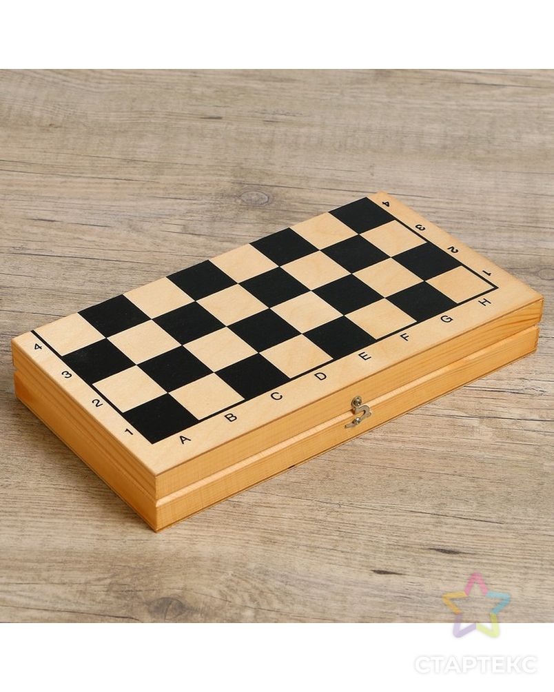 Настольная игра 2 в 1 "Лучший": шахматы, шашки (король h=7.2 см, пешка h=4 см) арт. СМЛ-59506-1-СМЛ0003877946 6