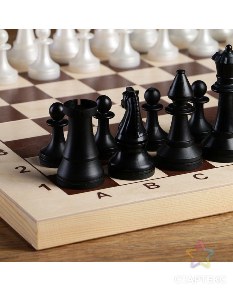 Фигуры шахматные гроссмейстерские пластиковые (король h=10.5 см, пешка h=5 см) арт. СМЛ-59507-1-СМЛ0003877947 2