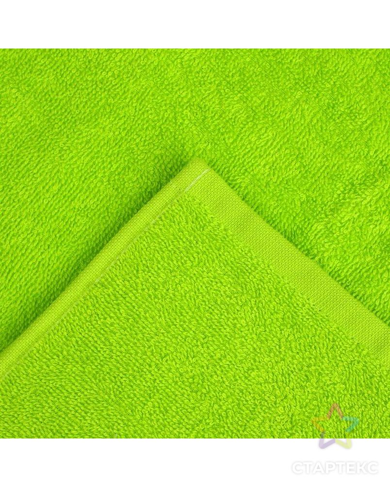 Полотенце махровое «Экономь и Я» 50×90 см ярко-зелёный, 100% хлопок, 340 г/м² арт. СМЛ-23392-2-СМЛ3880791 2