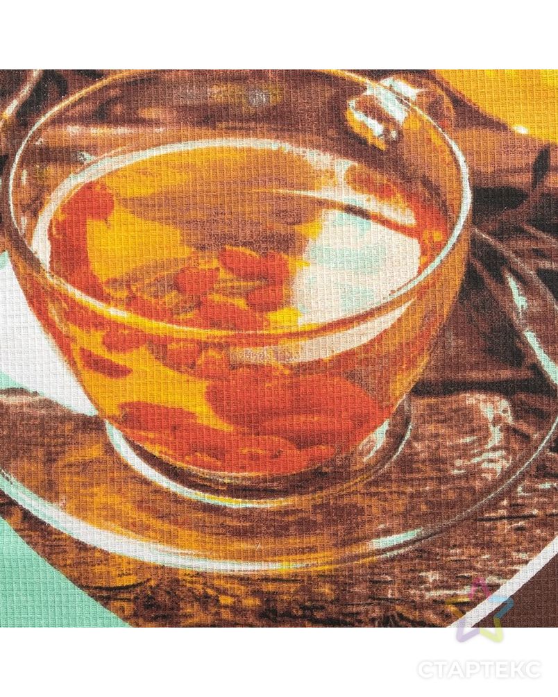 Заказать Полотенце вафельное Чай облепиховый 35х60 см, 160 г/м2, хлопок 100% арт. СМЛ-27989-1-СМЛ3899208 в Новосибирске