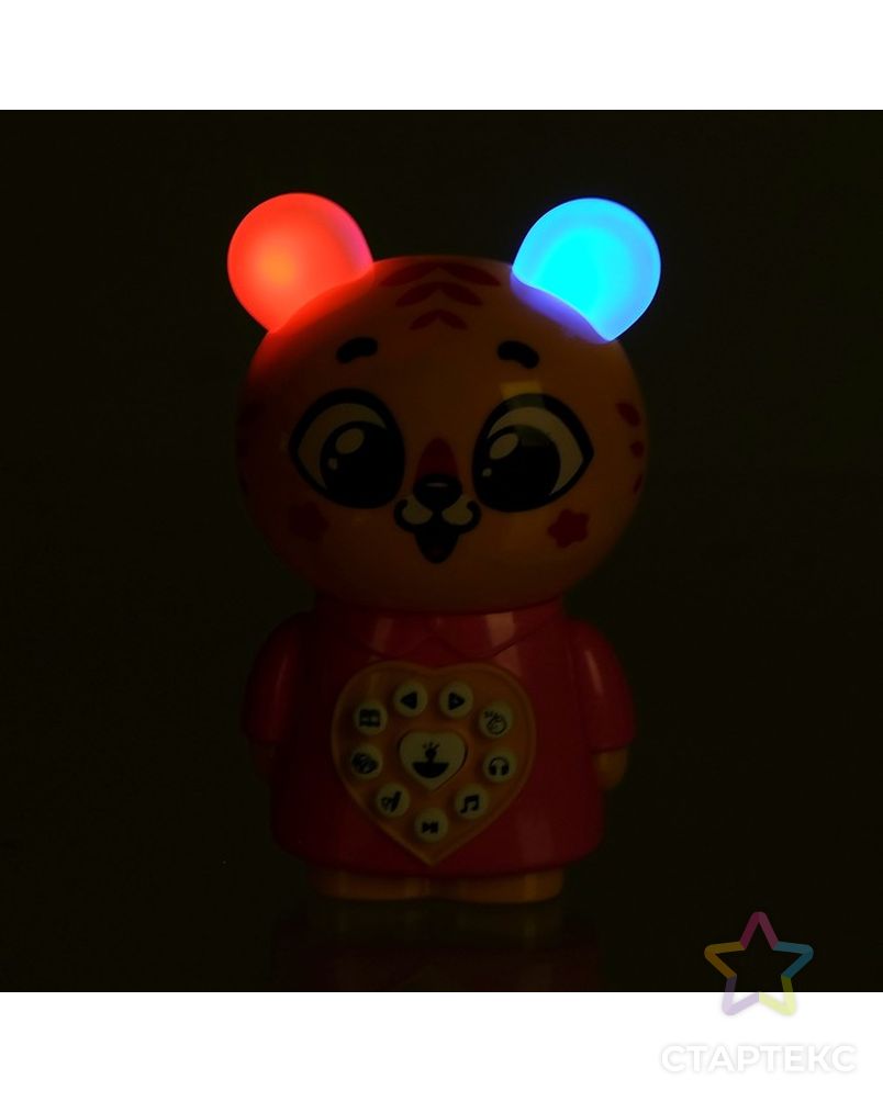 Музыкальная игрушка «Любимый дружок Тигрёнок», поёт песни, рассказывает сказки, ушки мигают цветными огоньками арт. СМЛ-65069-1-СМЛ0003900224 5